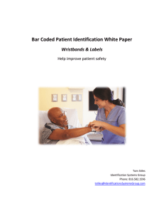 Bar Coded Patient Identification White Paper
