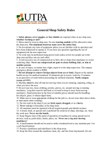 General Shop Safety Rules