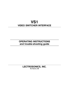 VS1 Video Switcher Interface