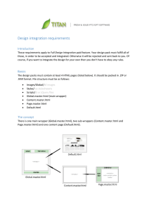 Design integration requirements