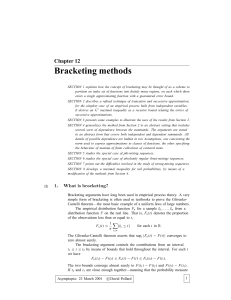 Bracketing methods