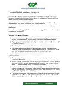 Fiberglass Manhole Installation Instructions