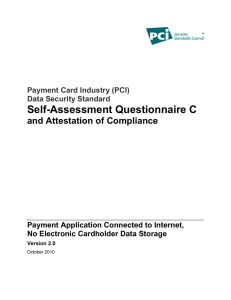 Self-Assessment Questionnaire C - PCI Security Standards Council