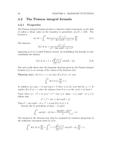 4.2 The Poisson integral formula