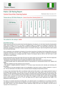 CSCS CSD Public Rating Dec2011 - Central Securities Clearing
