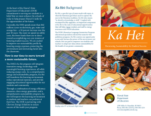 Ka Hei:Background - Hawaii State Department of Education