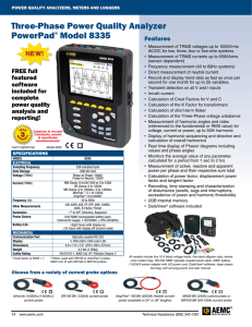 three-Phase Power Quality analyzer PowerPad® model 8335