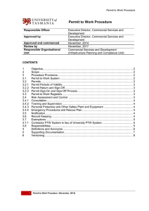 Permit to Work Procedure (PDF 148.6 KB)