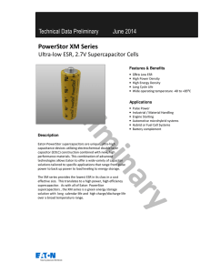 PowerStor XM series 2.7V Supercapacitor Cells