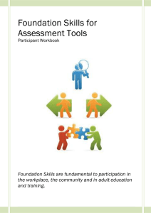 Foundation Skills for Assessment Tools