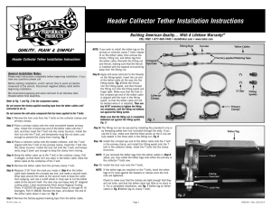 Header Collector Tether Installation Instructions