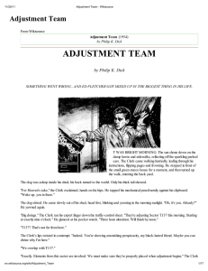 Adjustment Team - Philip K. Dick Fan Site