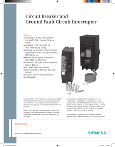 Circuit Breaker and Ground Fault Circuit Interrupter