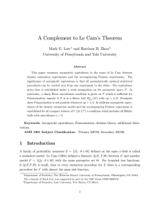 A Complement to Le Camjs Theorem