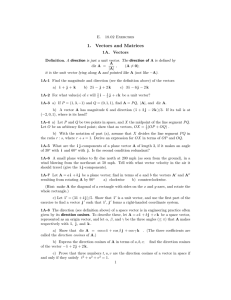 1. Vectors and Matrices