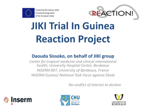 of JIKI trial - Ebola