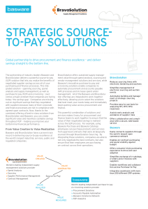 strategic source- to-pay solutions