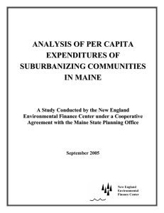 analysis of per capita expenditures of suburbanizing communities in