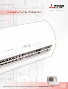M-Series Contractor Guide - Mitsubishi Electric US, Inc. Cooling