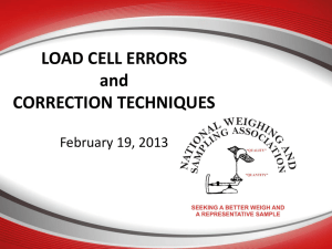 LOAD CELL ERRORS and CORRECTION TECHNIQUES