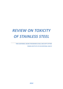 REVIEW ON TOXICITY OF STAINLESS STEEL