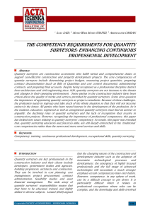 the competency requirements for quantity surveyors
