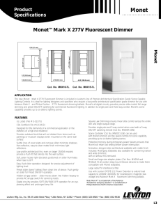 Monet™ Mark X 277V Fluorescent Dimmer