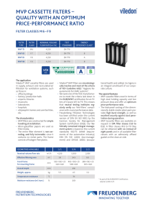 mvp cassette filters - Freudenberg Filtration Technologies