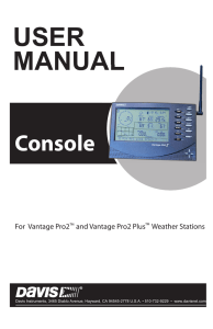 Vantage Pro2 Console Manual