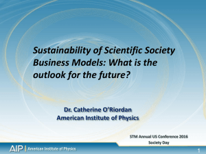 Dr. Catherine O`Riordan American Institute of Physics