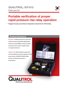 Portable verification of proper rapid pressure rise