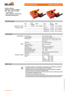 Technical data sheet Auxiliary switches S..A..