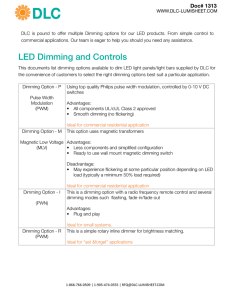 LED Dimming and Controls