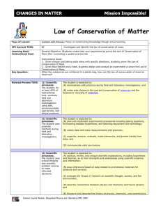 Law of Conservation of Matter - Awesome Science Teacher Resources