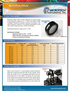 Band-Pass Filters - Microtech Instruments, Inc.