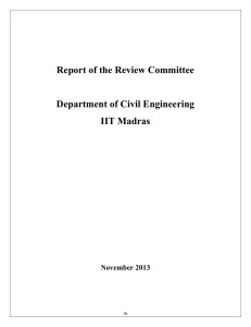 Report of the Review Committee Department of Civil