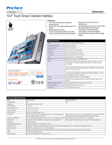 10.4" Touch Screen Operator Interface - Pro