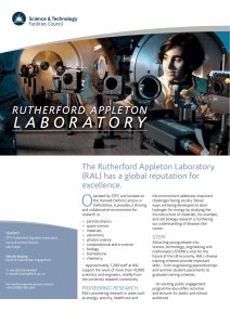 Rutherford Appleton Laboratory - Science and Technology Facilities