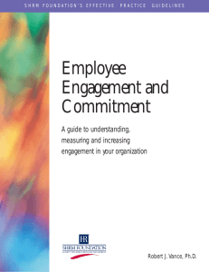 Employee Engagement and Commitment