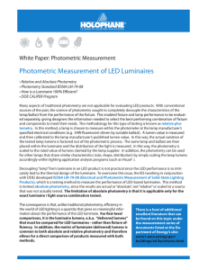 Photometric Measurement of LED Luminaires
