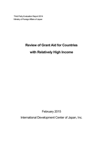 Review of Grant Aid for Countries with Relatively High Income