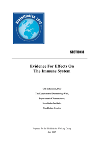 The Immune System and Electromagnetic Radiation: New Vistas