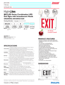 BECLED Series Combination LED Exit Signs with
