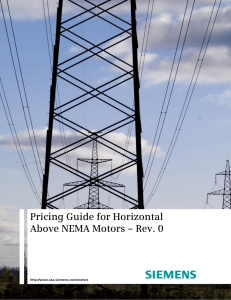 Pricing Guide for Horizontal Above NEMA Motors – Rev. 0