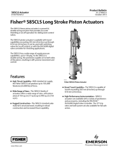 Fisherr 585CLS Long Stroke Piston Actuators