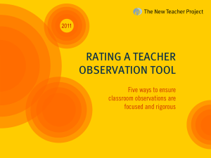 rating a teacher observation tool