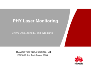 Phy Layer Monitoring