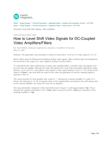 How to Level Shift Video Signals for DC-Coupled Video