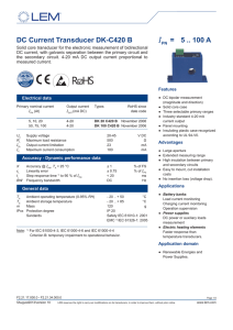 DC Current Transducer DK-C420 B I = 5 .. 100 A