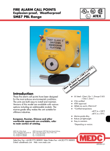 FIRE ALARM CALL POINTS SM87 PBL Range Introduction ATEX